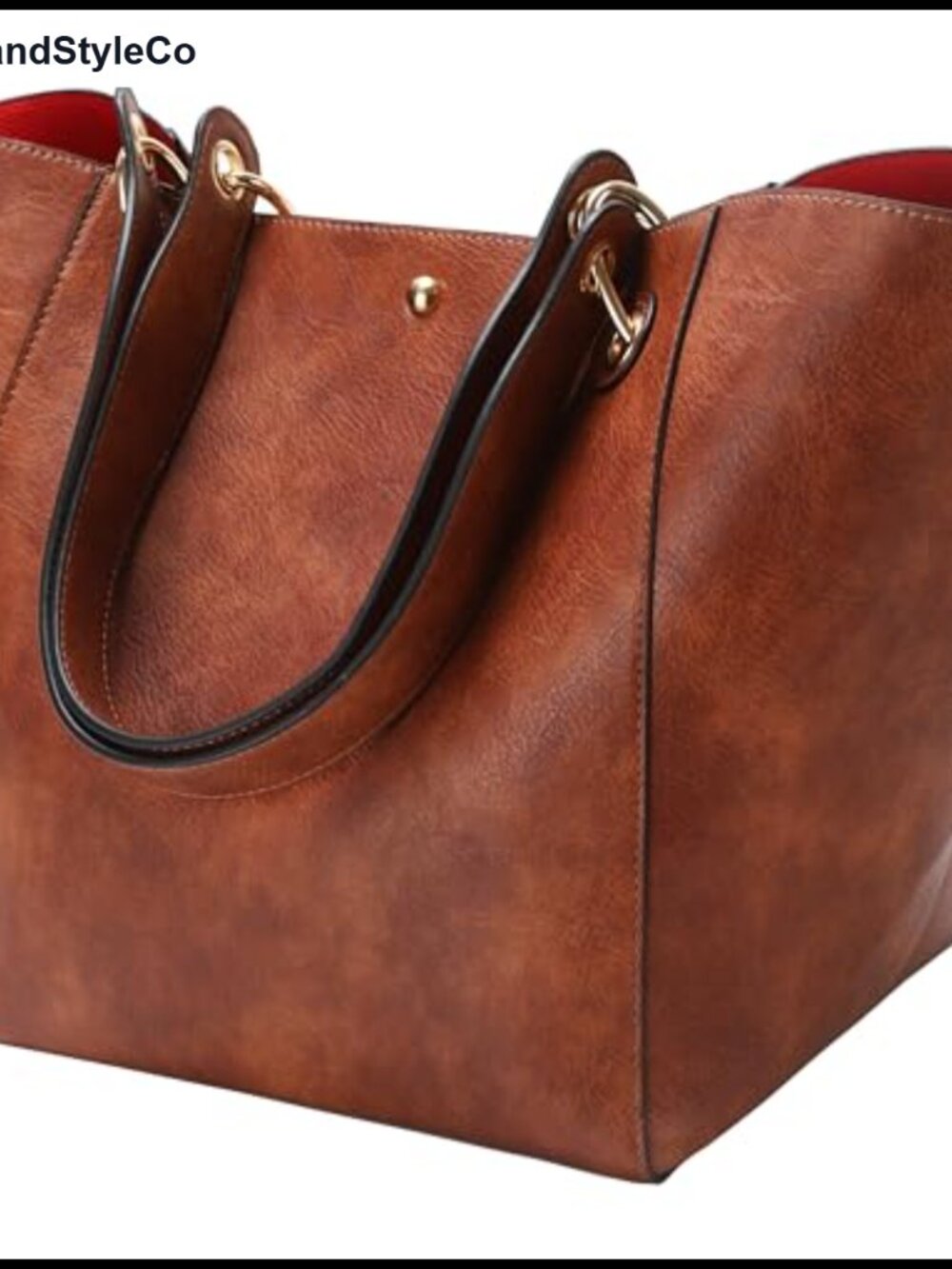 Large Work Tote Bag Women Waterproof Vegan Leather Bucket Purse